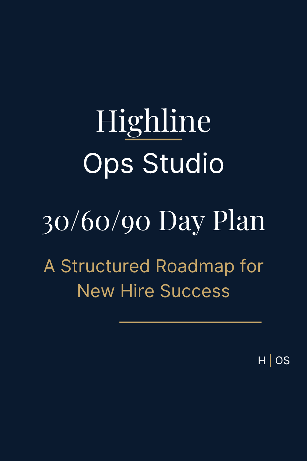 30/60/90 Day New Hire Plan