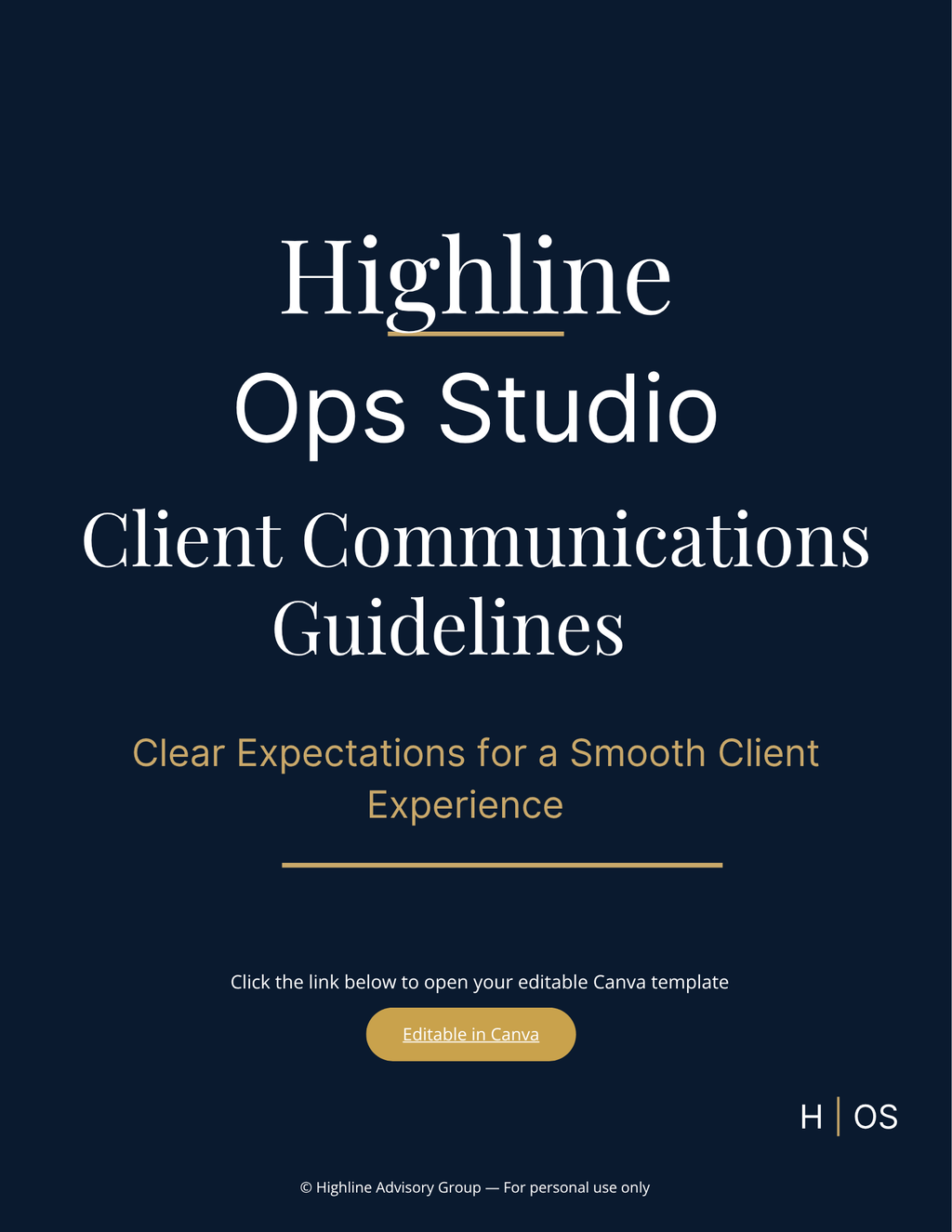 Client Communications Guidelines Template (Editable in Canva) | Professional Client Communication Standards