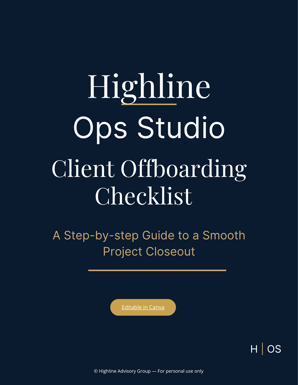 Client Offboarding Checklist Template (Editable in Canva) | Professional Project Wrap‑Up Process