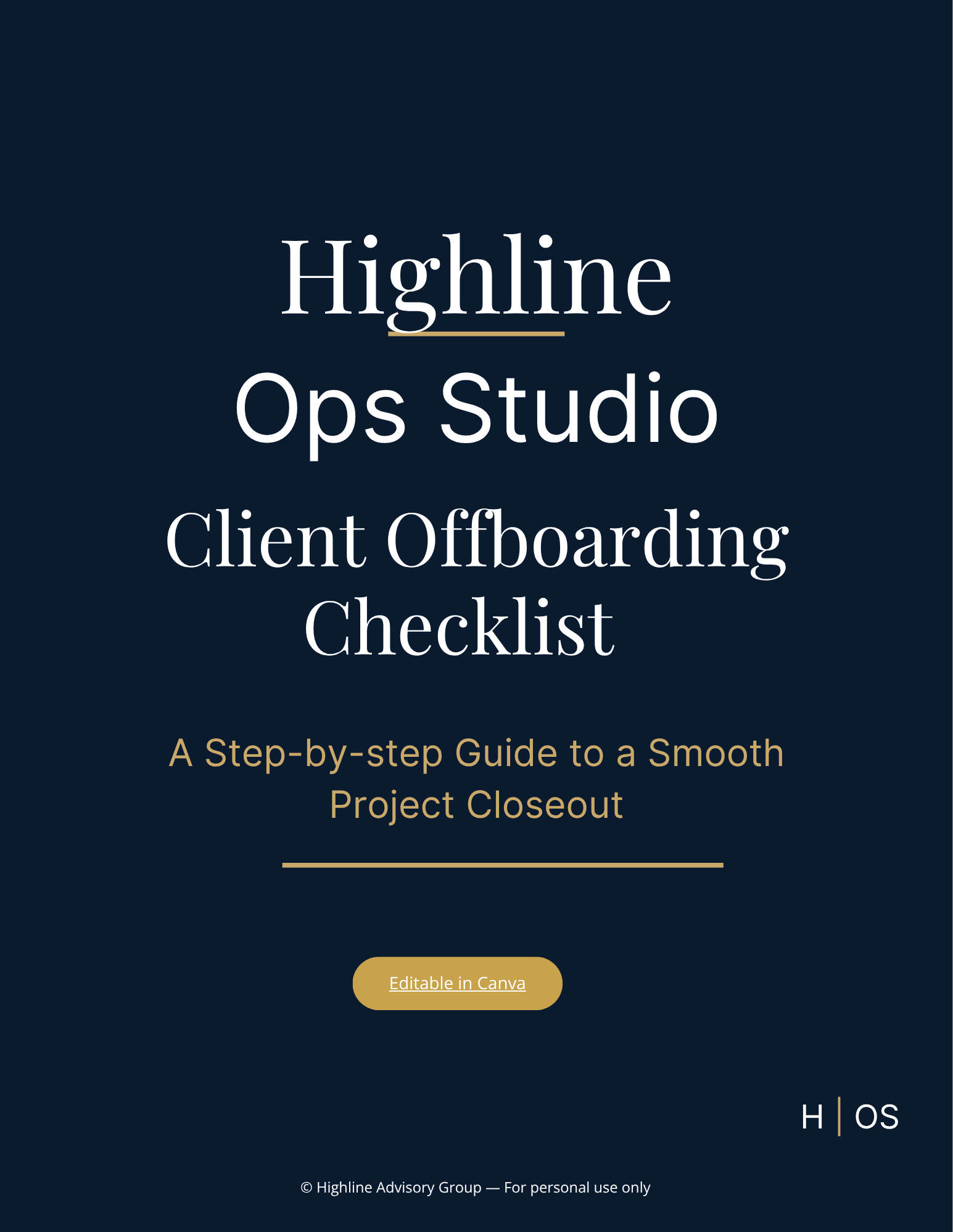 Client Offboarding Checklist Template (Editable in Canva) | Professional Project Wrap‑Up Process