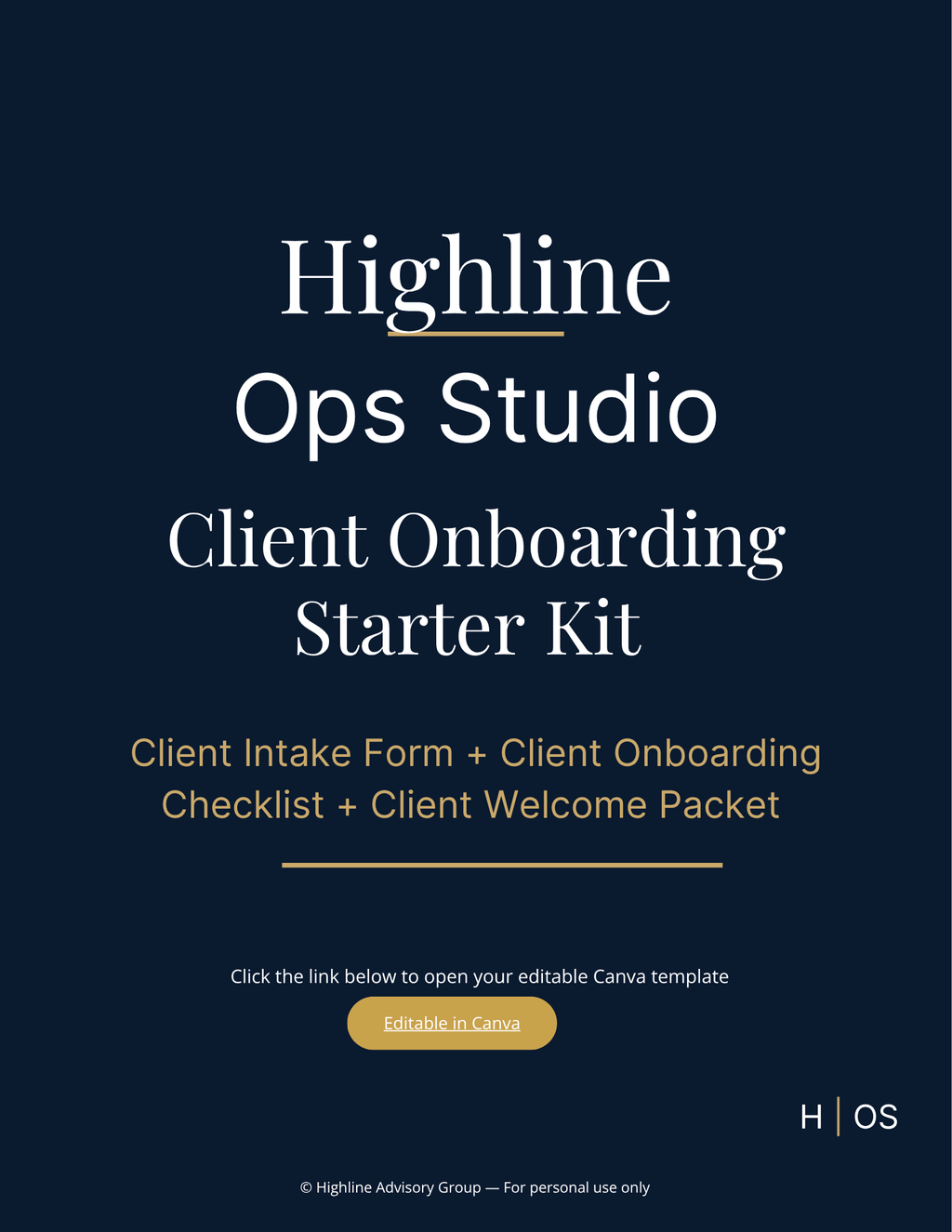 Client Onboarding Starter Kit (Editable in Canva) | Essential Client Onboarding Templates