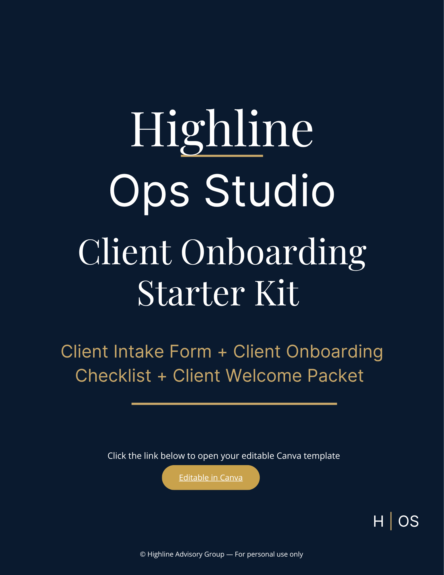 Client Onboarding Starter Kit (Editable in Canva) | Essential Client Onboarding Templates
