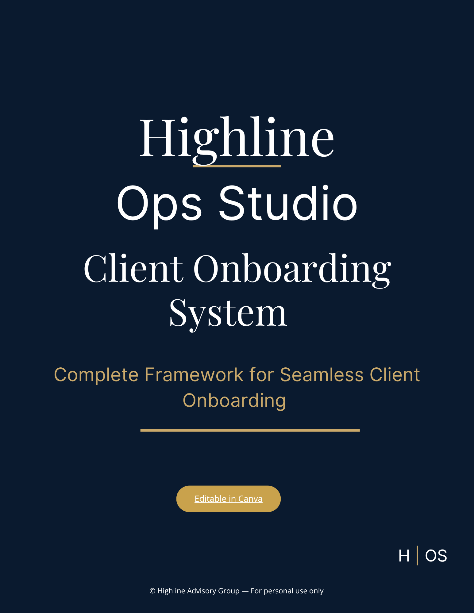 Client Onboarding System (Editable in Canva) | Complete Client Intake, Workflow & Communication Framework
