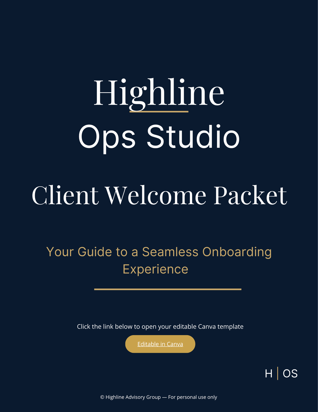 Client Welcome Packet Template (Editable in Canva) | Professional Client Onboarding Guide