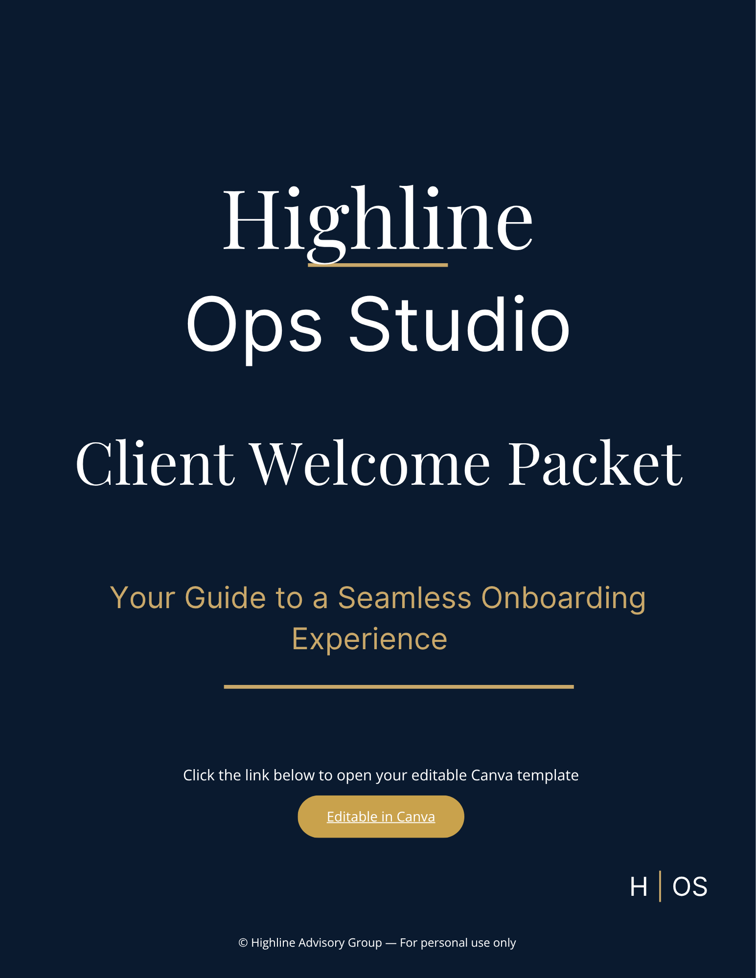 Client Welcome Packet Template (Editable in Canva) | Professional Client Onboarding Guide