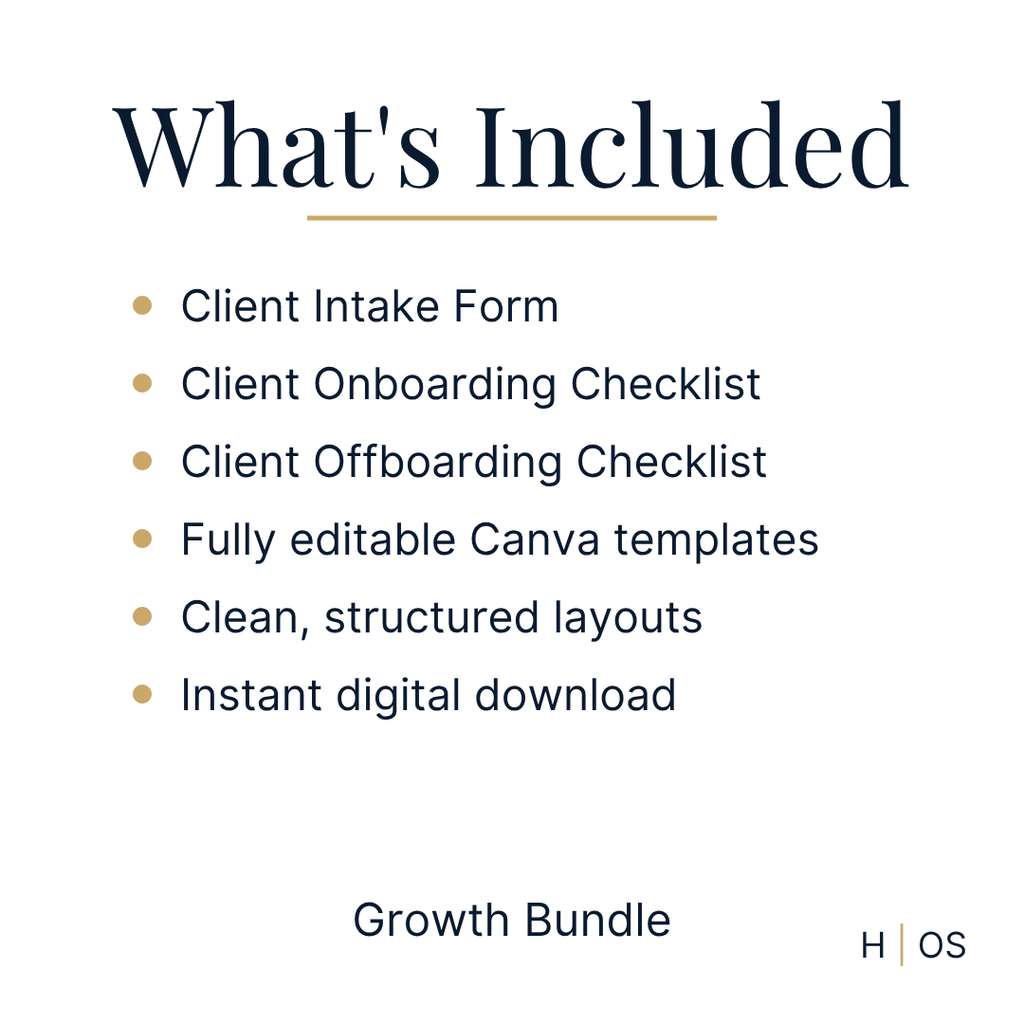 Client Experience Essentials Bundle (Editable in Canva) | Intake + Onboarding + Offboarding Templates