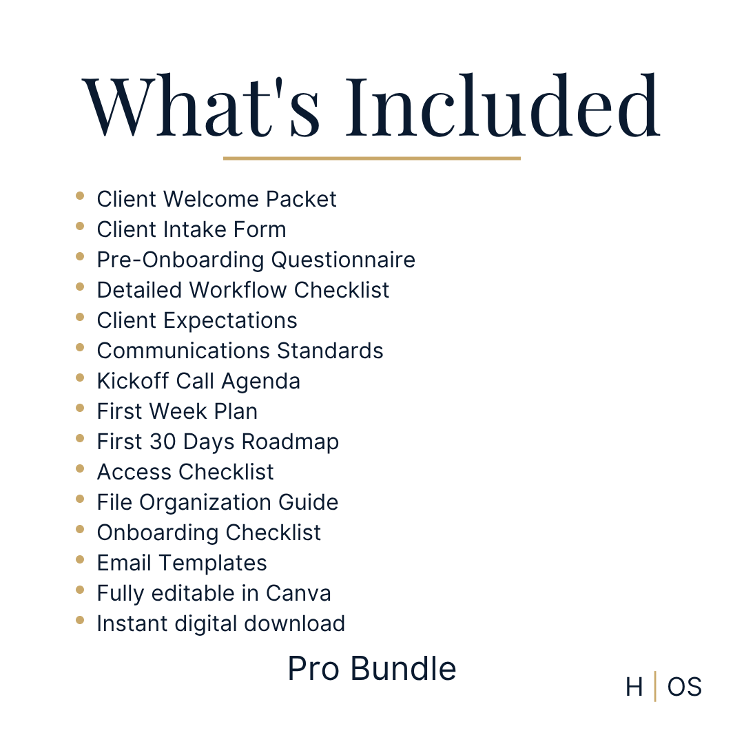 Client Experience Bundle (Editable in Canva) | Complete Client Onboarding & Communication System