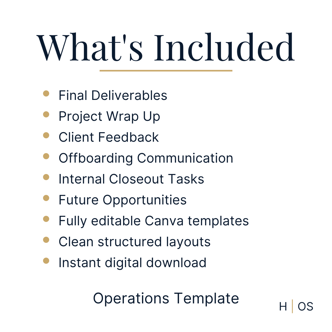 Client Offboarding Checklist Template (Editable in Canva) | Professional Project Wrap‑Up Process