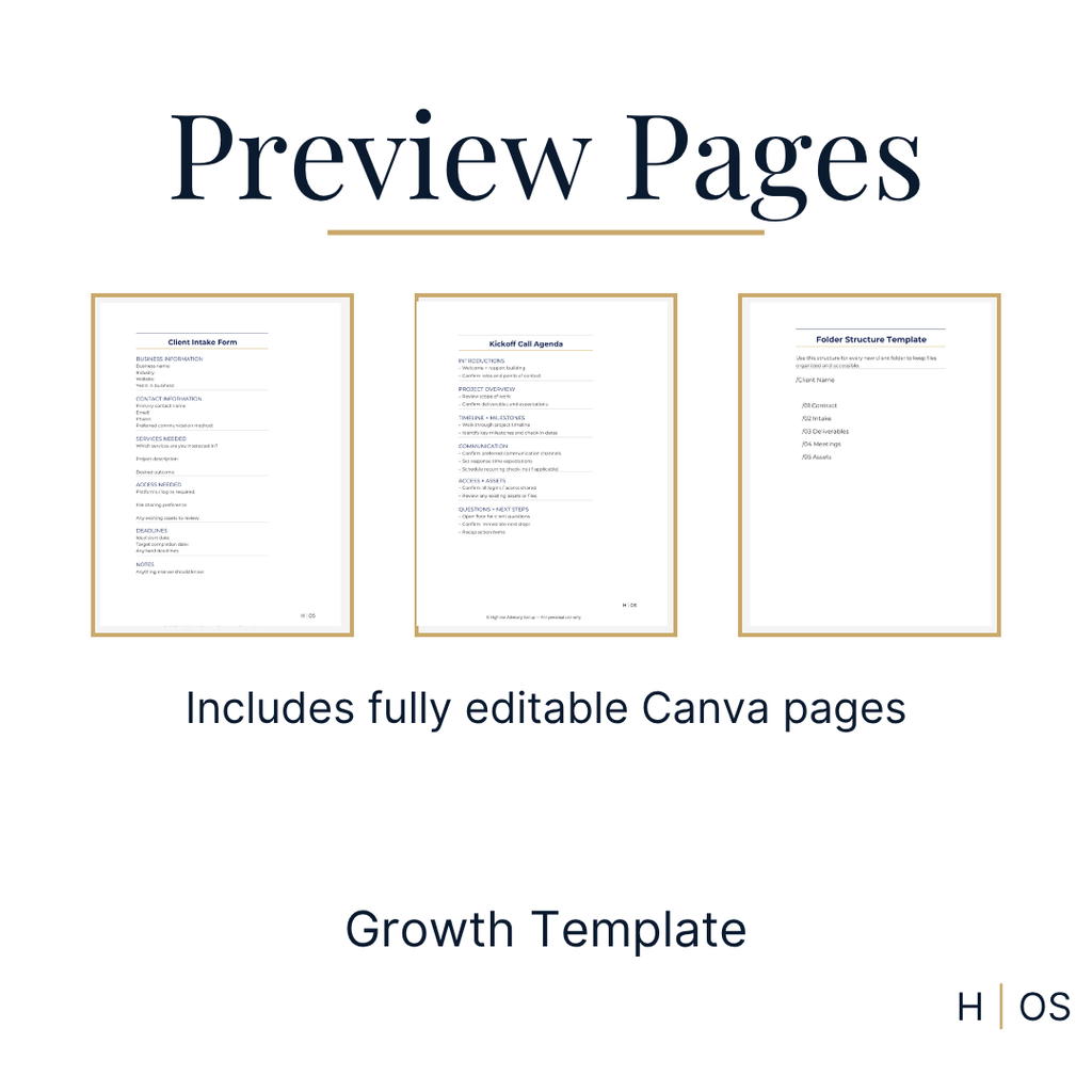 Client Welcome Packet Template (Editable in Canva) | Professional Client Onboarding Guide