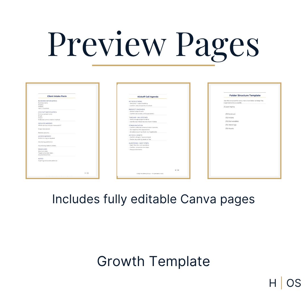 Client Welcome Packet Template (Editable in Canva) | Professional Client Onboarding Guide