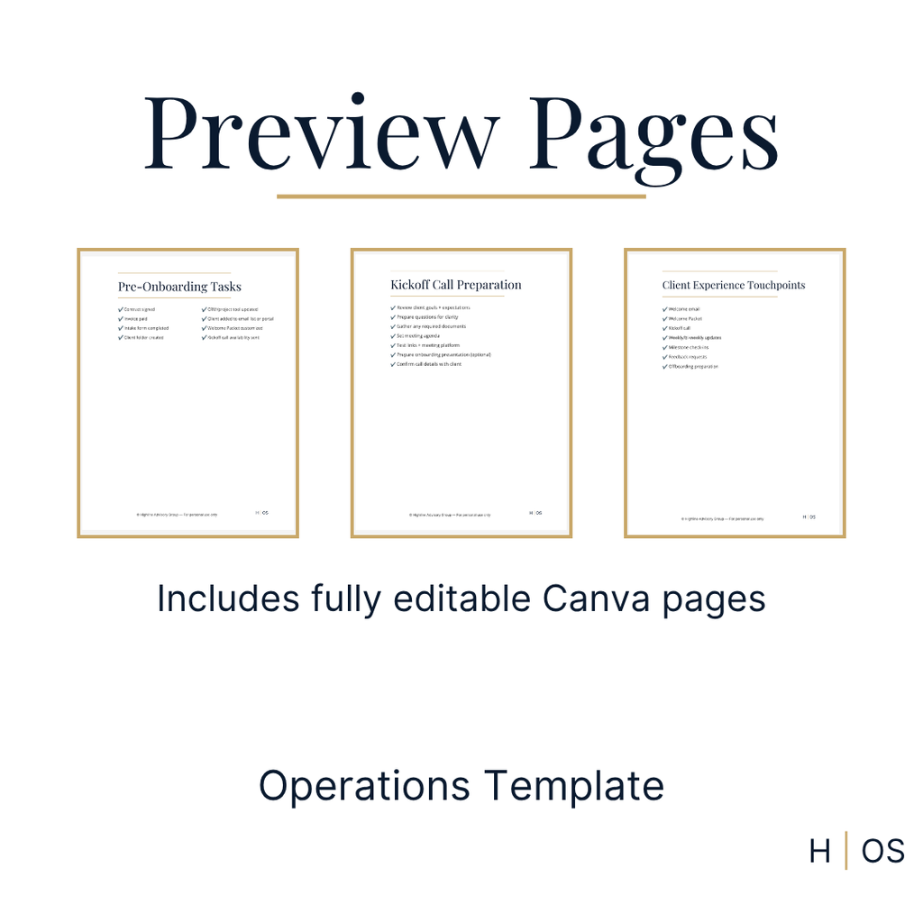 Client Onboarding Checklist Template (Editable in Canva) | Step‑by‑Step Client Process Guide