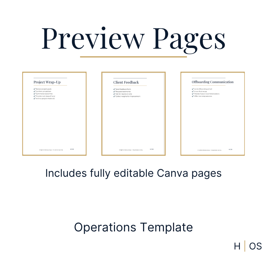 Client Offboarding Checklist Template (Editable in Canva) | Professional Project Wrap‑Up Process