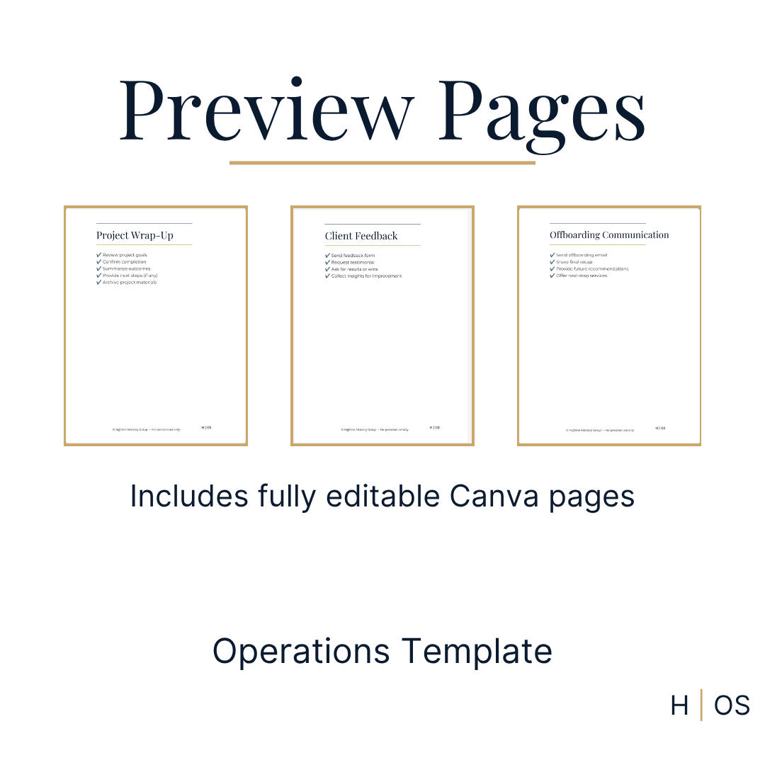 Client Offboarding Checklist Template (Editable in Canva) | Professional Project Wrap‑Up Process
