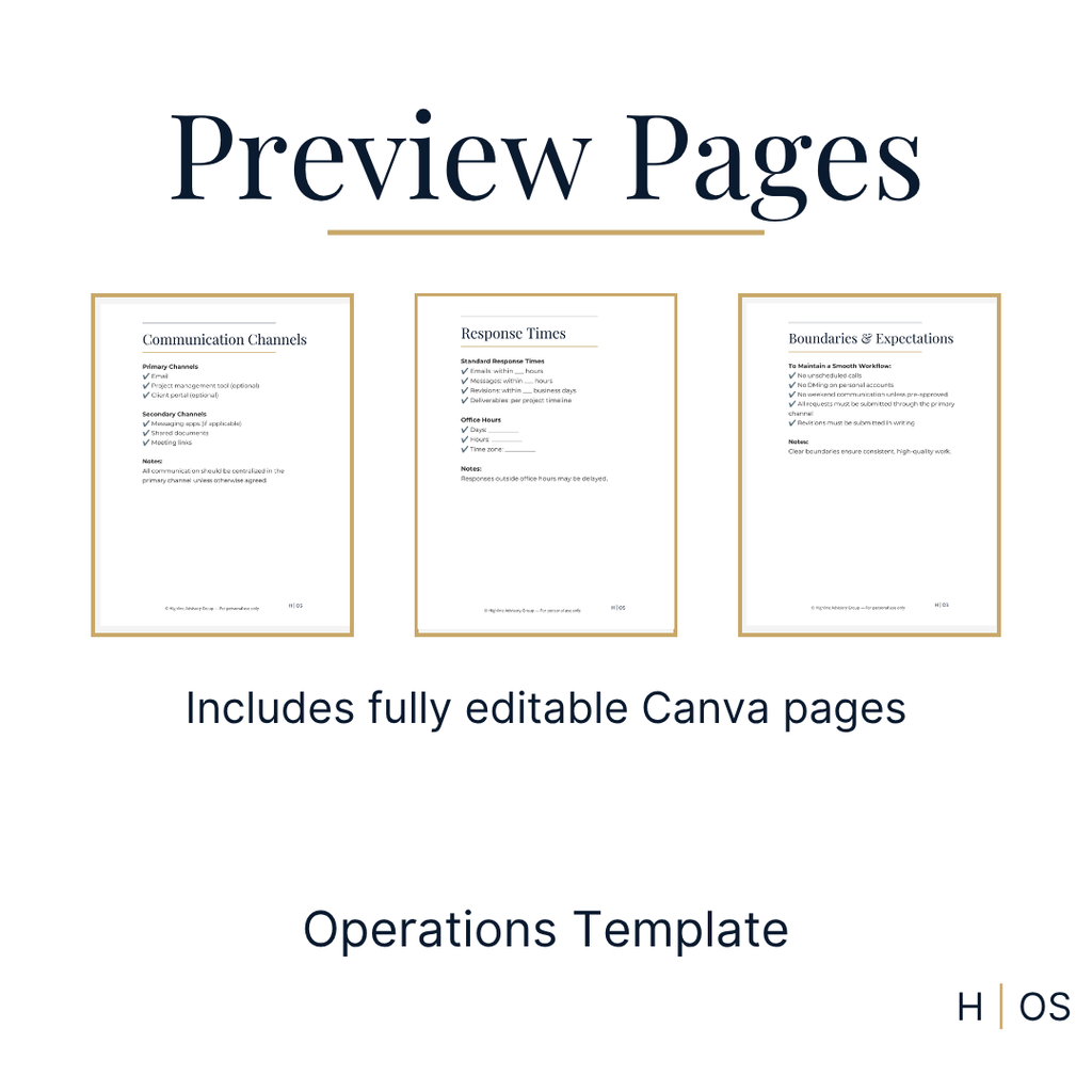 Client Communications Guidelines Template (Editable in Canva) | Professional Client Communication Standards