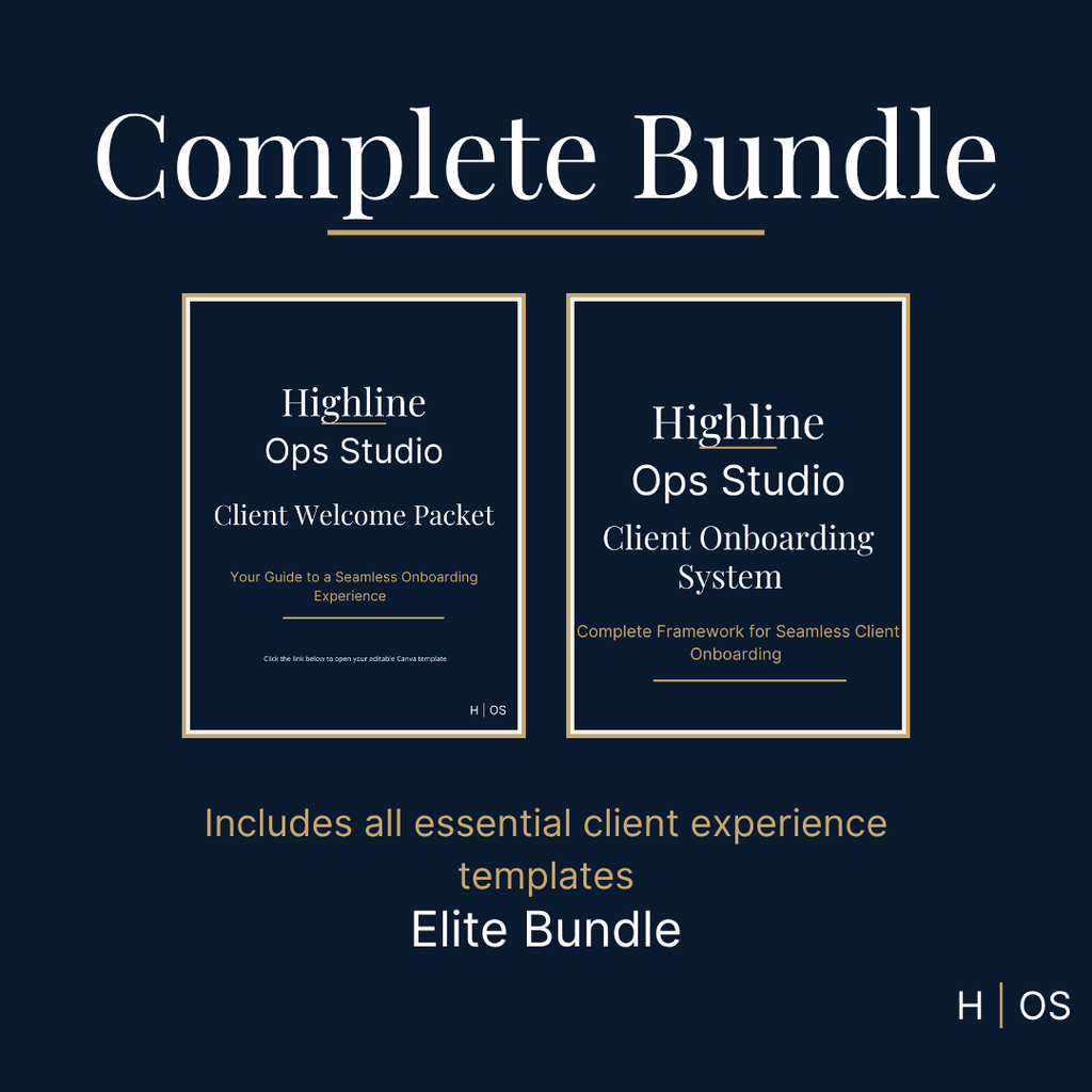Client Experience Bundle (Editable in Canva) | Complete Client Onboarding & Communication System