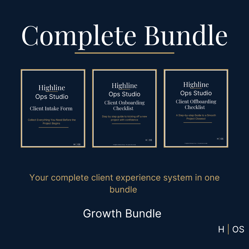 Client Experience Essentials Bundle (Editable in Canva) | Intake + Onboarding + Offboarding Templates