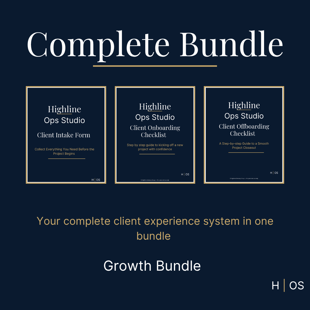 Client Experience Essentials Bundle (Editable in Canva) | Intake + Onboarding + Offboarding Templates
