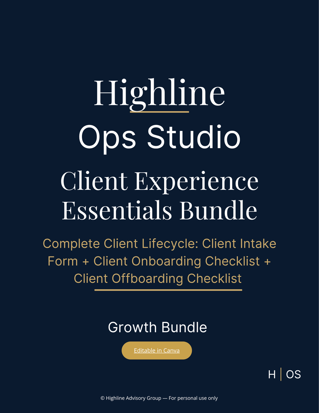 Client Experience Essentials Bundle (Editable in Canva) | Intake + Onboarding + Offboarding Templates
